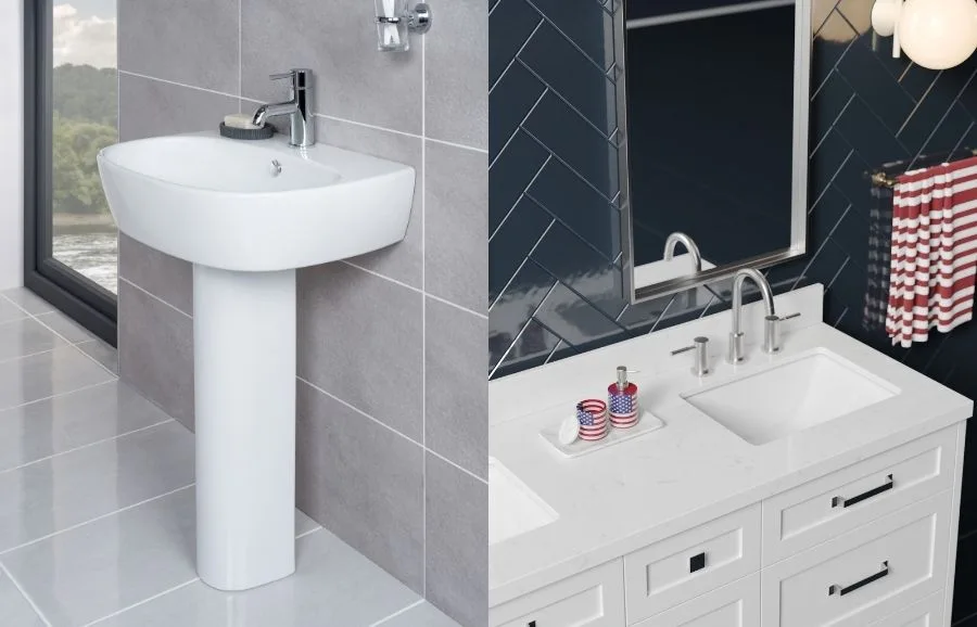 Pedestal vs Vanity Sink: Storage, Space & Cost