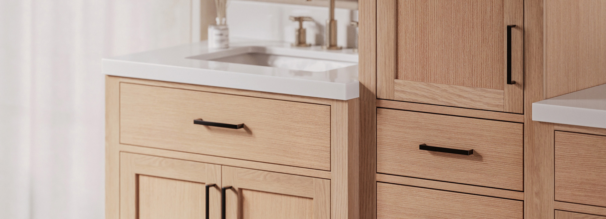 Vanity With Linen Storage