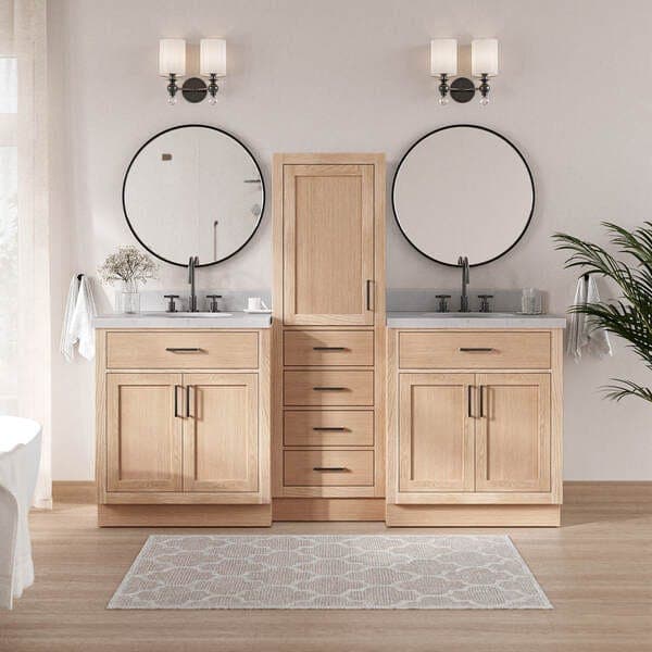 Vanity With Linen Storage Vanity With Linen Storage