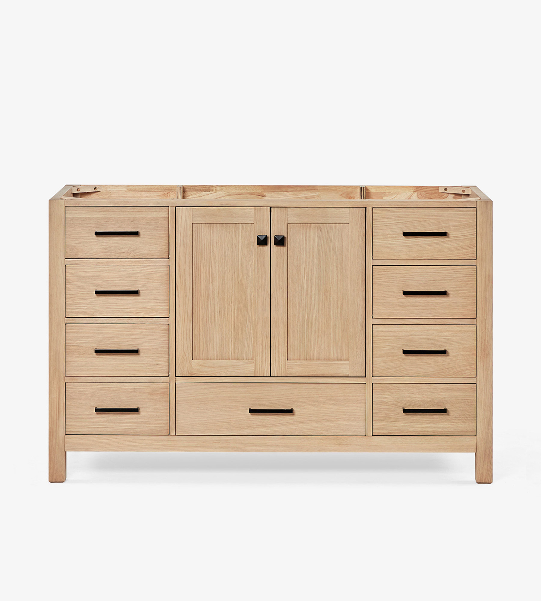 Ariel Cambridge 54 In Single Sink Base Cabinet In White Oak