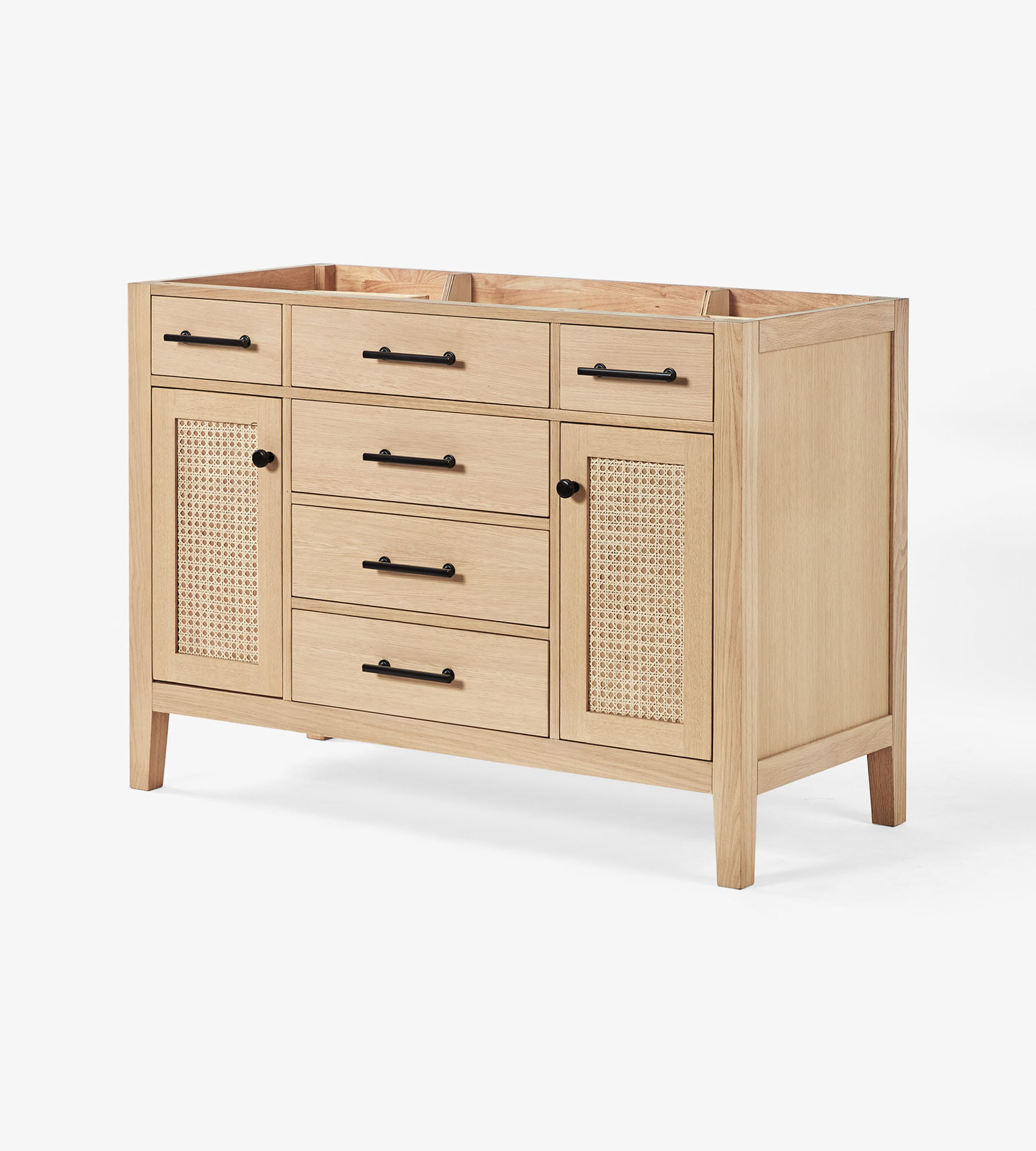 Ariel Camila 48 In Single Sink Base Cabinet In White Oak