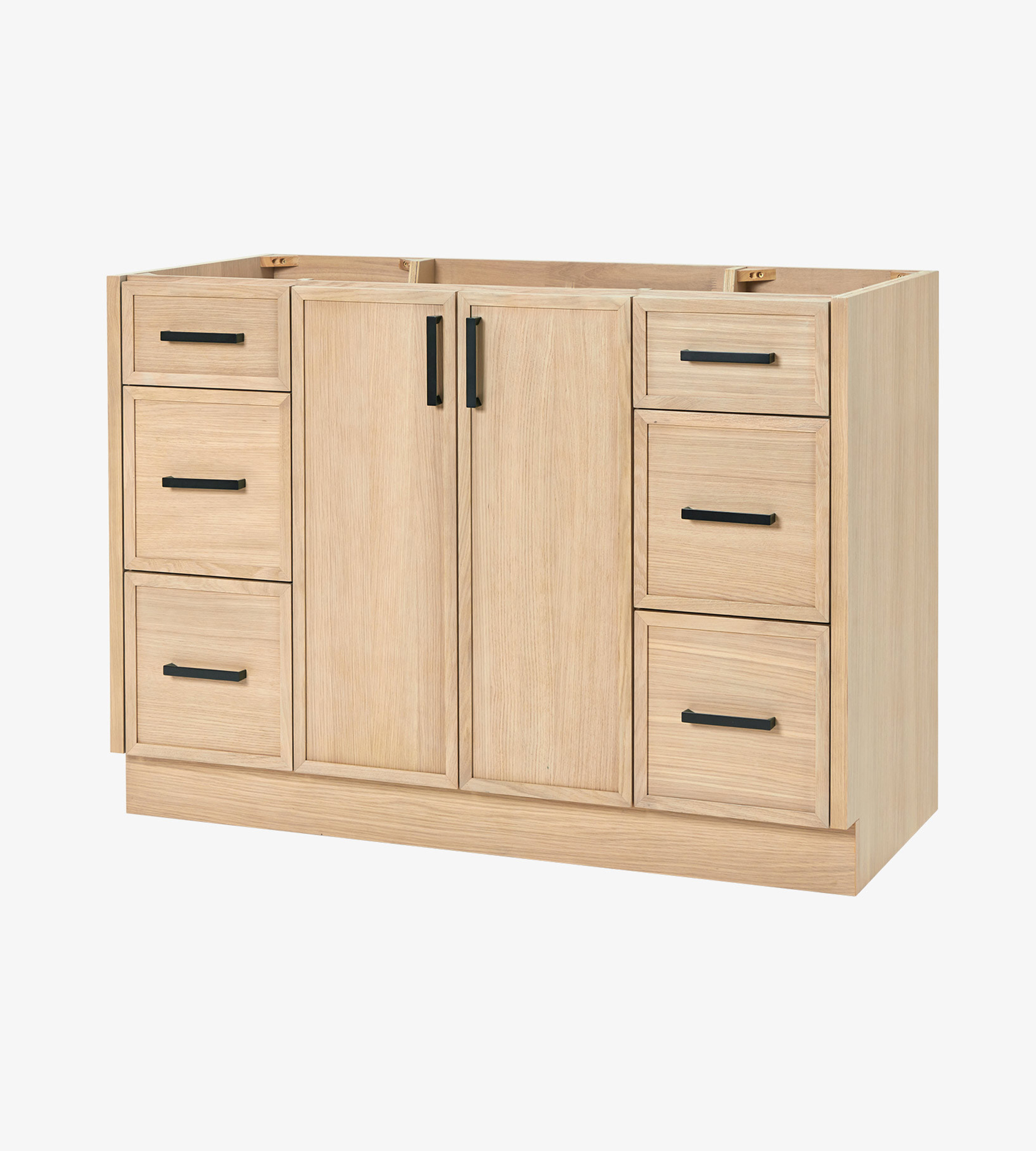 Ariel Kelly 48 In Single Sink Base Cabinet In White Oak