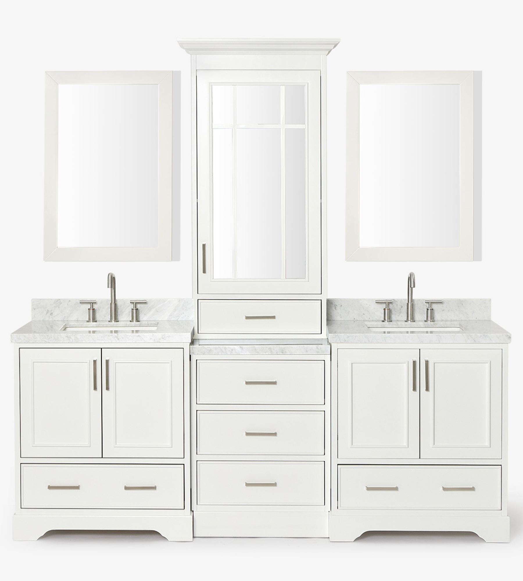 Ariel Stafford 85 In. Double Sink Bathroom Vanity Set