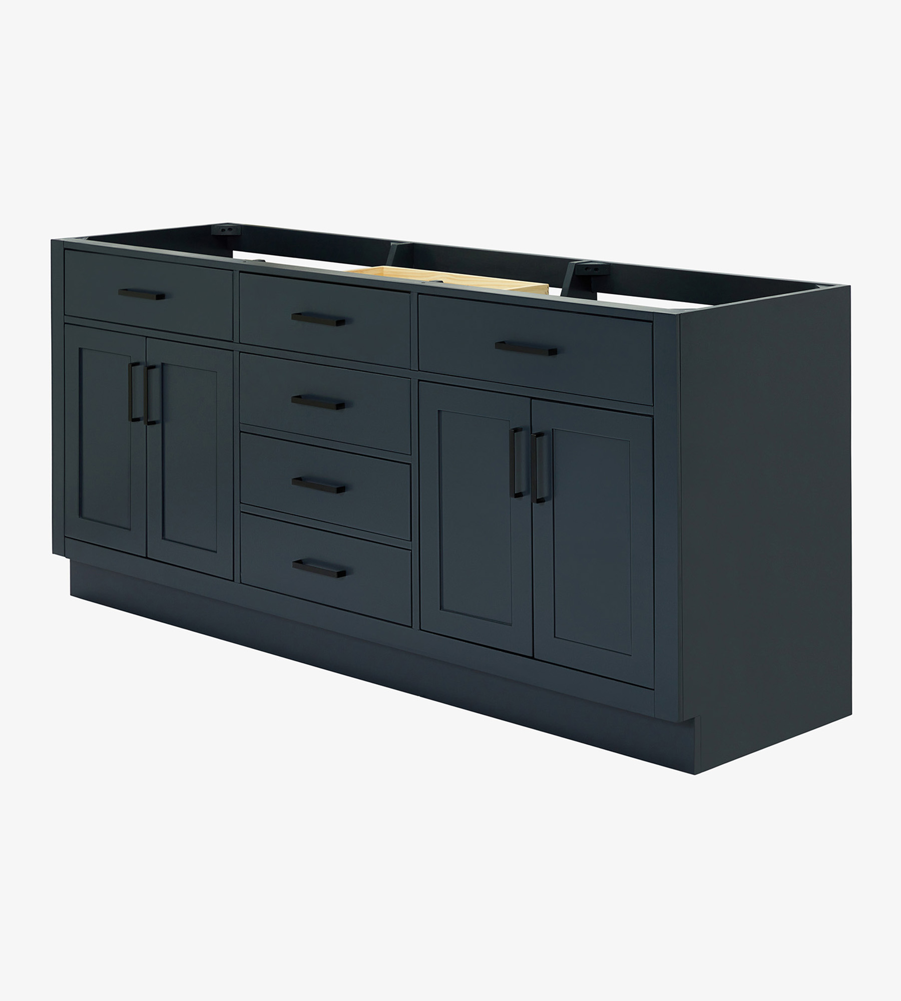 Ariel Hepburn 72 In Double Sink Base Cabinet In Blue