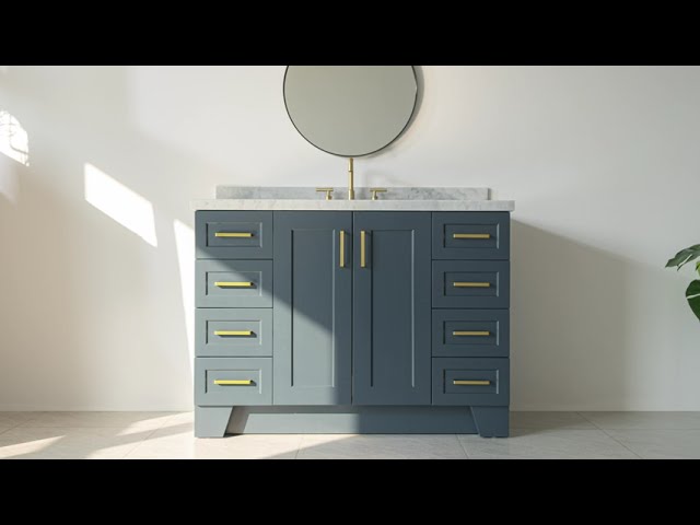Ariel Taylor 48 In Single Sink Base Cabinet In Blue