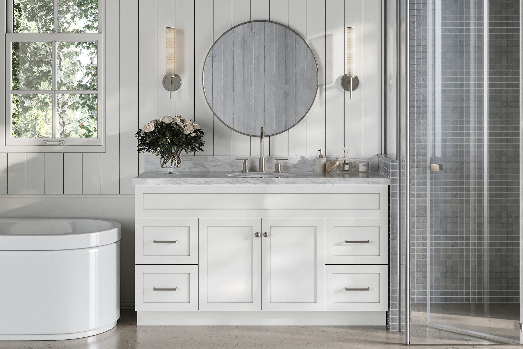 ARIEL HAMLET 60 IN. SINGLE SINK BASE CABINET