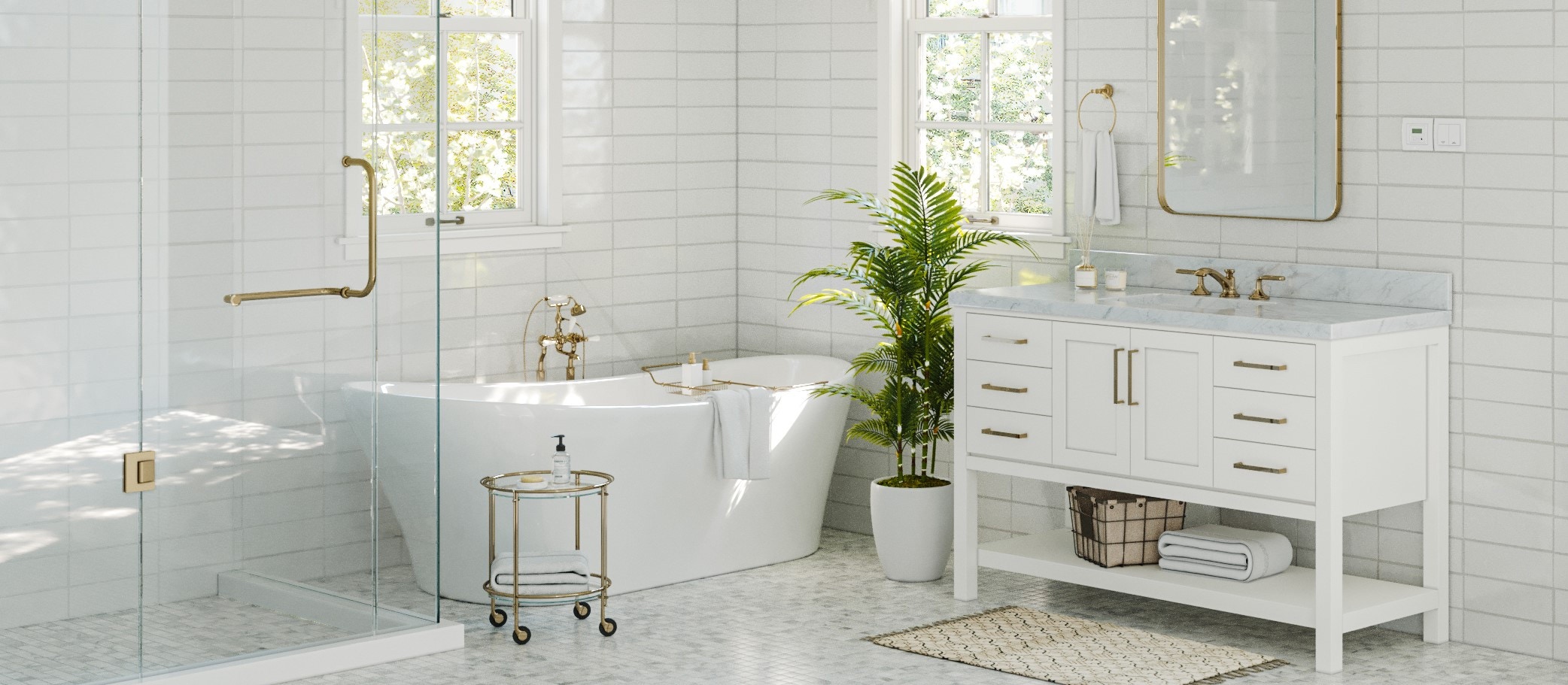 Open Shelving: A Contemporary and Airy Feel for Your Bathroom Vanity